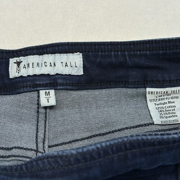 American Tall Blue Denim Jegging Jeans Mid Rise Dark Wash Size MT M TALL - Picture 6 of 12